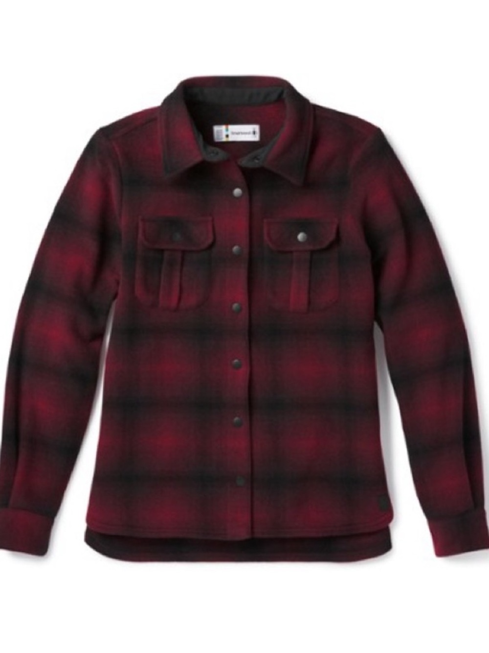 NEW Smartwool Women's Anchor Line Shirt Jacket Red Tibetan Medium M